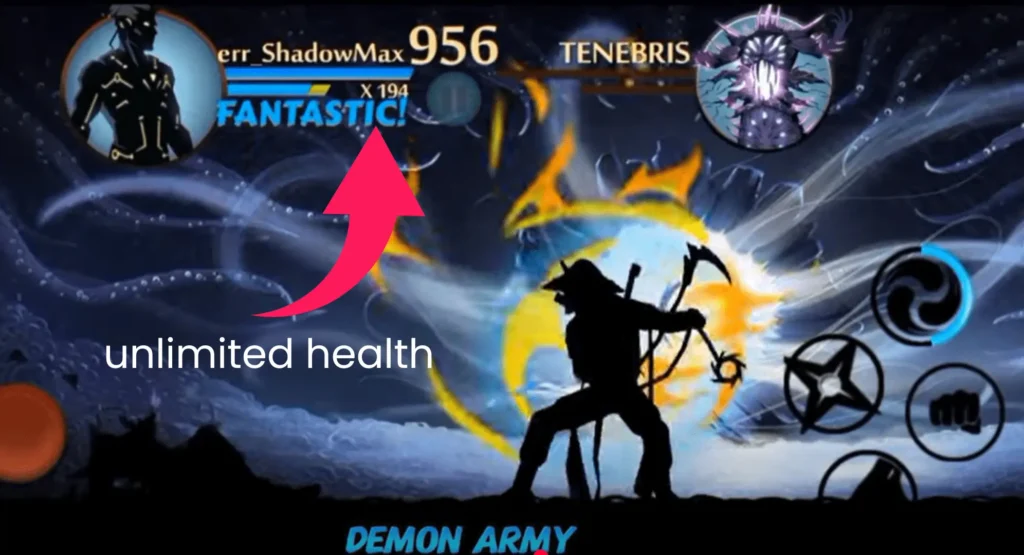 shadow fight 2 mod apk unlimited health